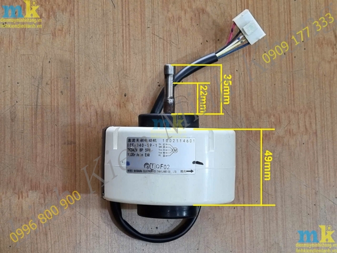 ( SP1907 ) Quạt Dàn Lạnh Điều Hòa Toshiba DC 5 Dây 59W 